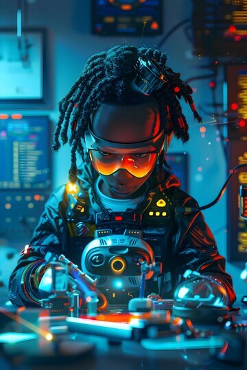 cyberpunk boy illustration